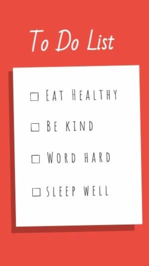 To Do List Eat Healt